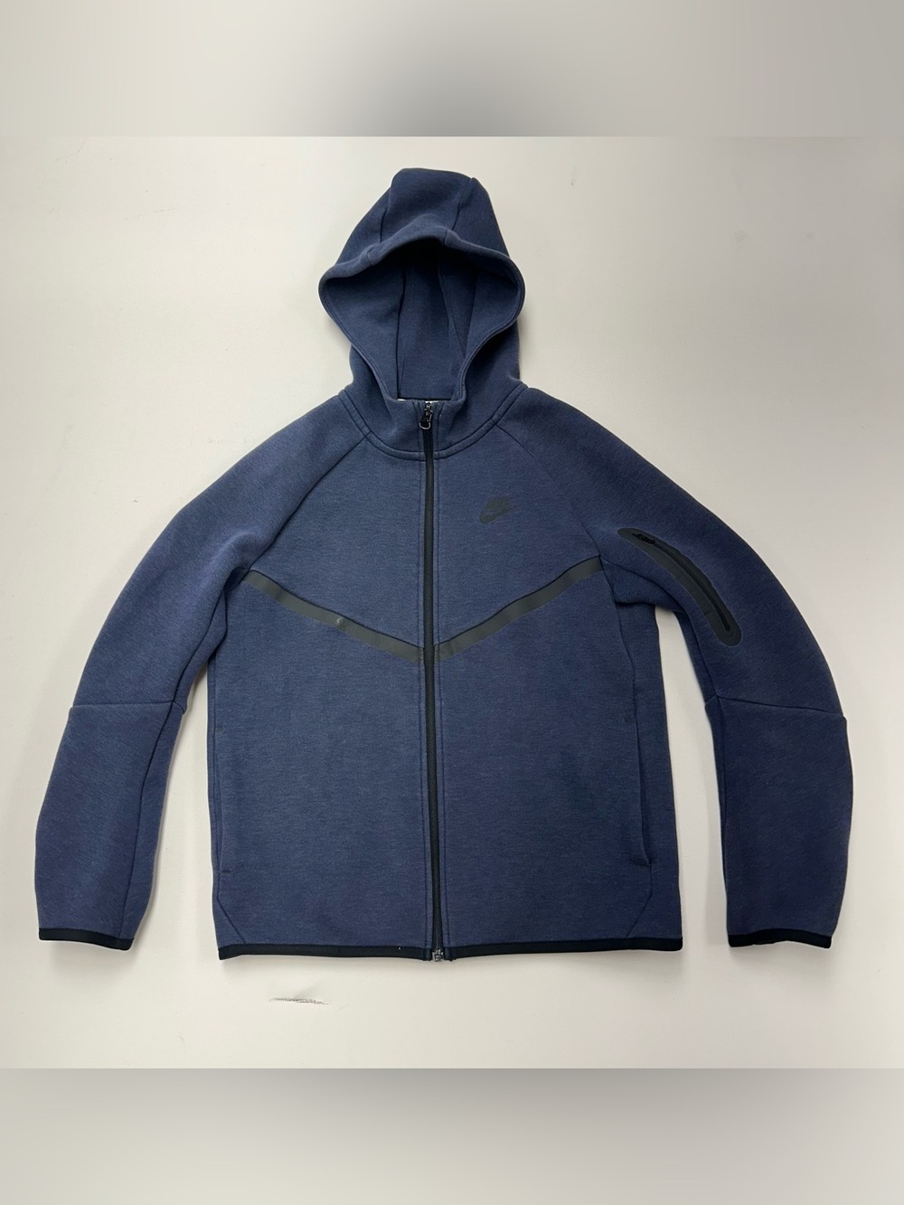 Nike Sportswear Tech Fleece Full Zip Hoodie Boys XL Blue Zip Pocket HV5867 Youth